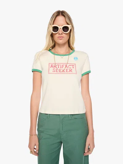 Mother The Itty Bitty Ringer Artifact Seeker T-shirt In Green - Size X-small