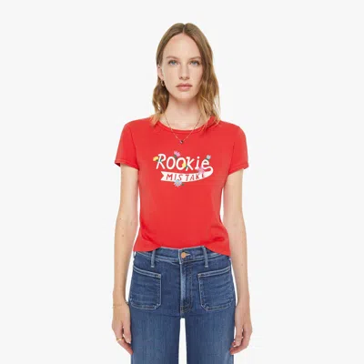 Mother The Itty Bitty Ringer Rookie Mistake T-shirt In Red