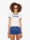 Mother The Itty Bitty Ringer Still Behind The Hustle T-shirt In White