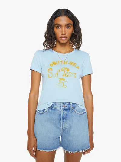 Mother The Itty Bitty Ringer Surf Team T-shirt In Yellow - Size X-small