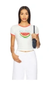 Mother Womens The Itty Bitty Logo-print Short-sleeve Cotton-jersey T-shirt Bad Seed