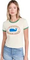 Mother The Itty Bitty Cotton Ringer Tee In Ahc/amalfi Beach Coast