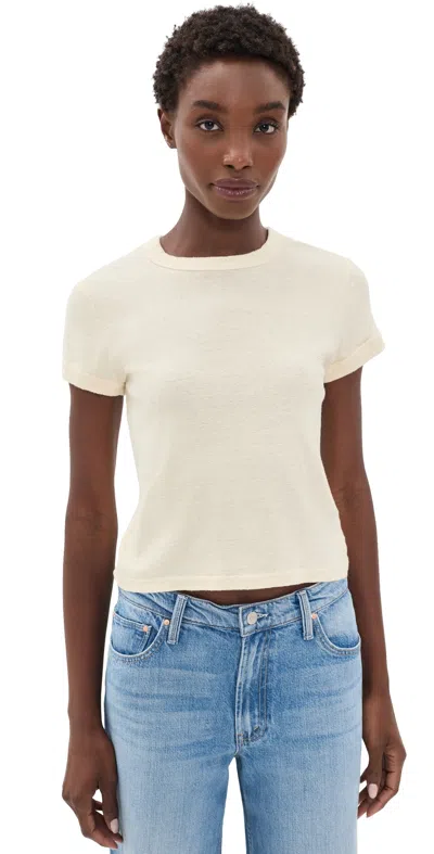 Mother The Itty Bitty Ringer Tee Aqw Antique White