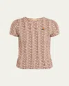 Mother The Itty Bitty Ringer Check It Cowboy T-shirt In Check It Cowboy