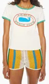 Mother The Itty Bitty Cotton Graphic Baby Tee In Multi