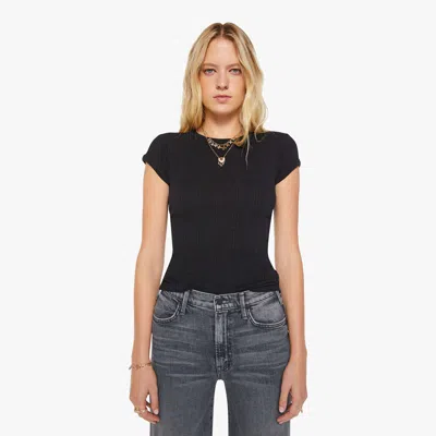 Mother The Itty Bitty Ringer T-shirt In Black