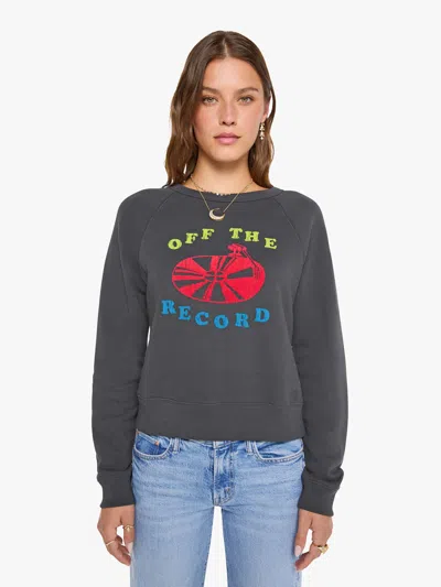Mother The Itty Concert Cotton Sweatshirt In Black