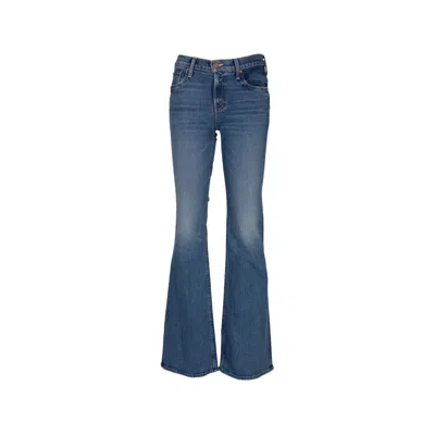 Mother The Jinx Faded-effect Flared Jeans In Blue