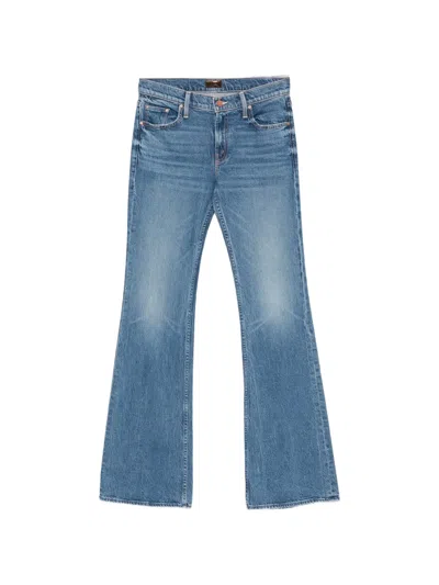Mother The Jinx Heel Flared Jeans In Blue