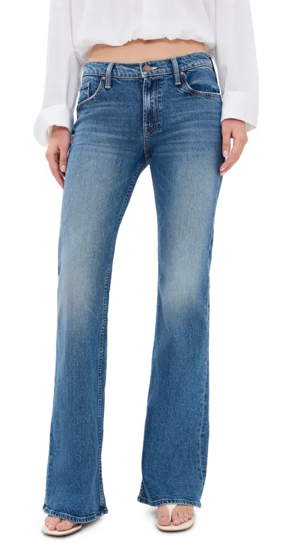 Mother The Jinx Heel Jeans Thrill Seeker In Blue