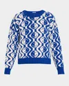 Mother The Jumper Face To Face Shirt In Blue, Size Large In Face To Face