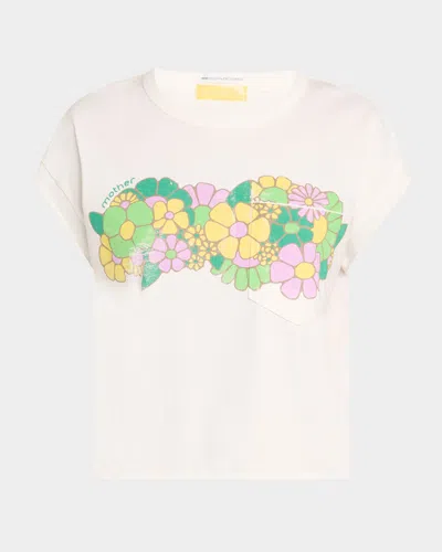 Mother The Keep On Rolling Pocket Graphic Tee In Flower Patch