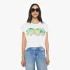Mother The Keep On Rolling Pocket Tee In Flower Patch In White