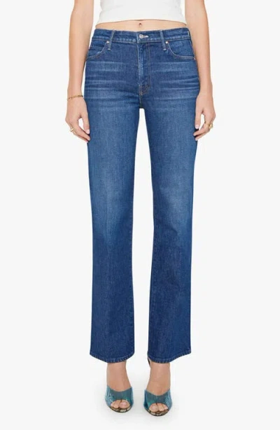 Mother The Kick It Ankle Flare Jeans In Blue