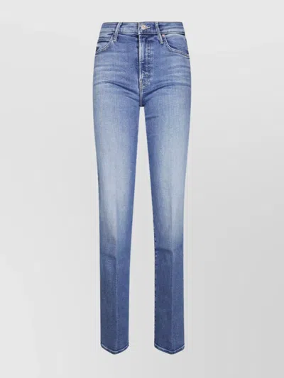 Mother The Kick It Belt Loops Faded Five-pocket In Blue