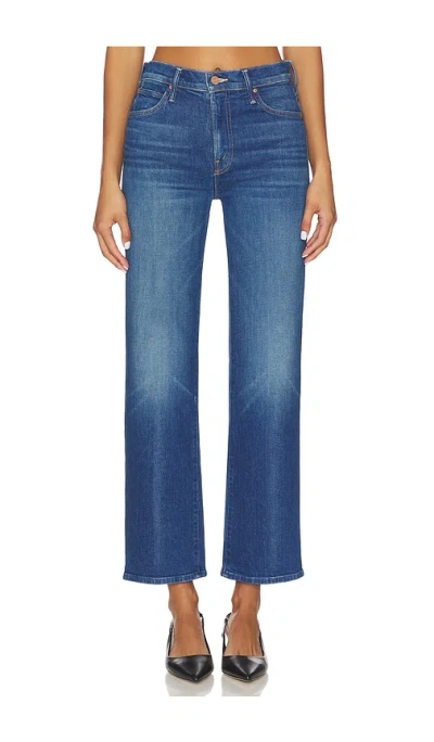 Mother The Kick It Flood Jeans In Blue