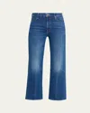Mother The Kick It Flood Jeans In Blue
