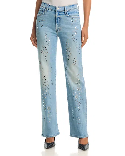 Mother The Kick It High Rise Bootcut Jeans In Shooting Star In Blue