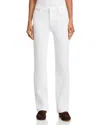 Mother The Kick It High Rise Straight Jeans In Totally Innocent In White