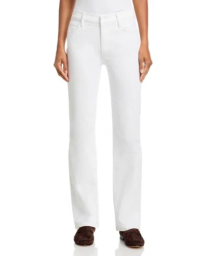 Mother The Kick It High Rise Straight Jeans In Totally Innocent In White