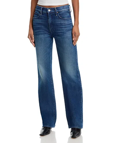Mother The Kick It High Rise Straight Jeans In Which Is Witch In Blue