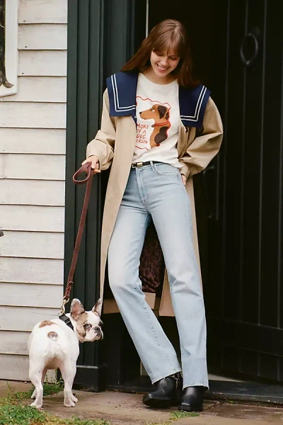 Mother The Kick It High-rise Straight-leg Jeans In Blue