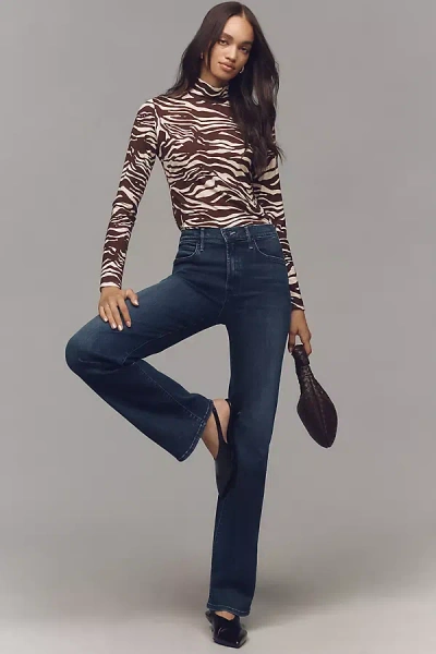 Mother The Kick It High-rise Straight-leg Jeans In Blue
