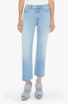 Mother The Kick It High Rise Ankle Fray Jeans In Can You Dig It In Can You Dig It