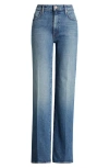 Mother The Kick It High Waist Straight Leg Jeans In Blue