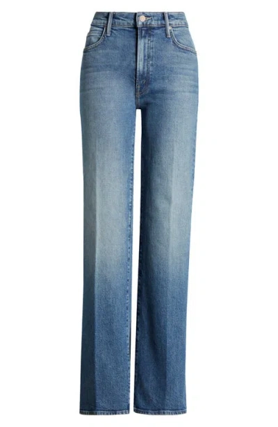 Mother The Kick It High Waist Straight Leg Jeans In Blue
