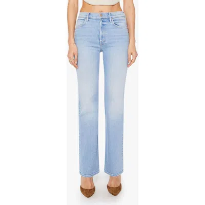 Mother Bookie Prep Sneak High-rise Bootcut Jeans In This Si How I Roll In Blue