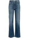 Mother The Kick It Denim Straight Jeans In Blau