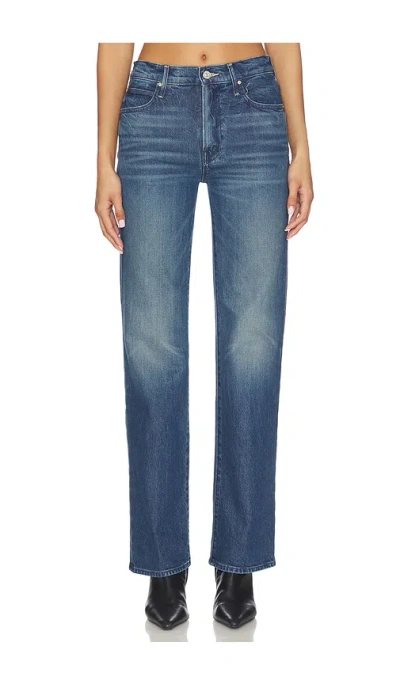 Mother Womens After Midnight The Reifler Straight-leg Denim Jeans In Blue