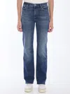 Mother Stretch Denim The Kick It Jeans In Blue