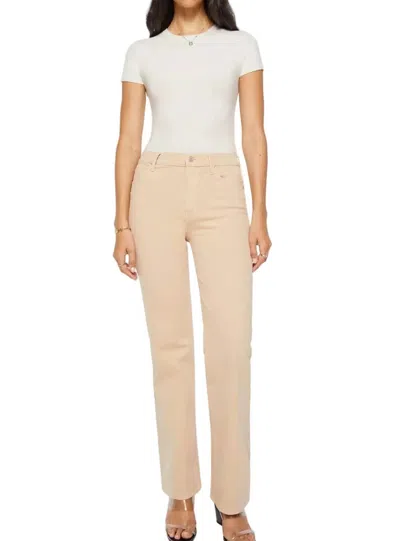 Mother The Kick It Jeans In Almond Buff In Neutral