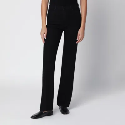Mother The Kick It Jeans In Black Denim