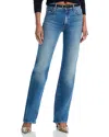 Mother The Kick It High Waist Straight Leg Jeans In Blue