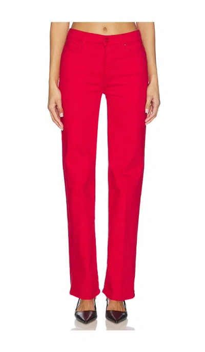 Mother The Kick It Jeans In Red