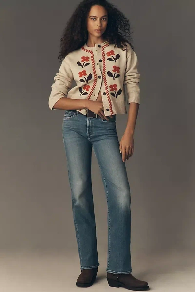 Mother The Kick It Mid-rise Straight-leg Jeans In Multi