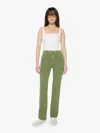 Mother The Kick It Jeans In Olive Green Denim In Green