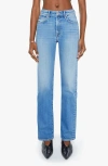 Mother The Kick It Relaxed Straight Leg Jeans In Blue