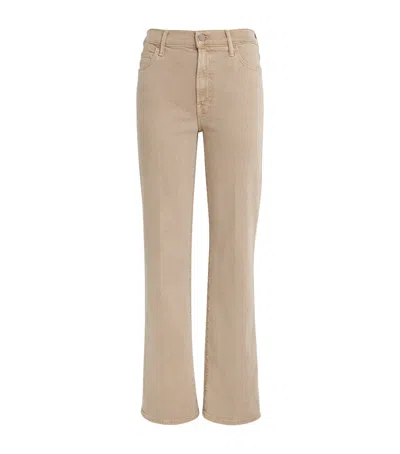 Mother The Kick It Straight Jeans In Beige