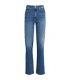 Mother Hustler Flood Fray High-rise Bootcut Jeans In Whatever You Want In Blue