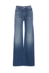Mother Skinny Trousers Five Pockets Contrast Stitching In Blue