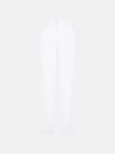 Mother 'the Kick It' White Cotton Jeans