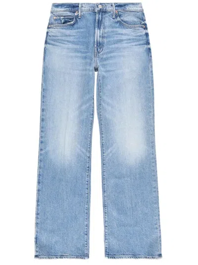 Mother The Kick It Wide-leg Jeans In Blue