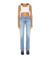 Mother The Kick It Wide-leg Jeans In Blue