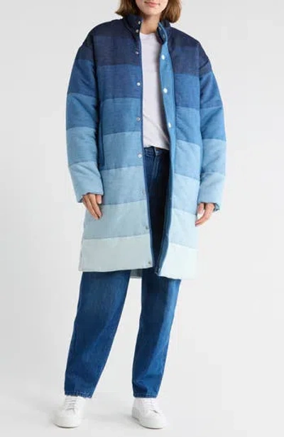 Mother The King Size Pillow Talker Quilted Jacket In Blue