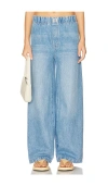 Mother The Kitchen Drawer Skimp High Rise Wide Leg Jeans In All You Can Eat In Blue