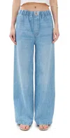 Mother The Kitchen Drawer Skimp High Rise Wide Leg Jeans In All You Can Eat In Blue